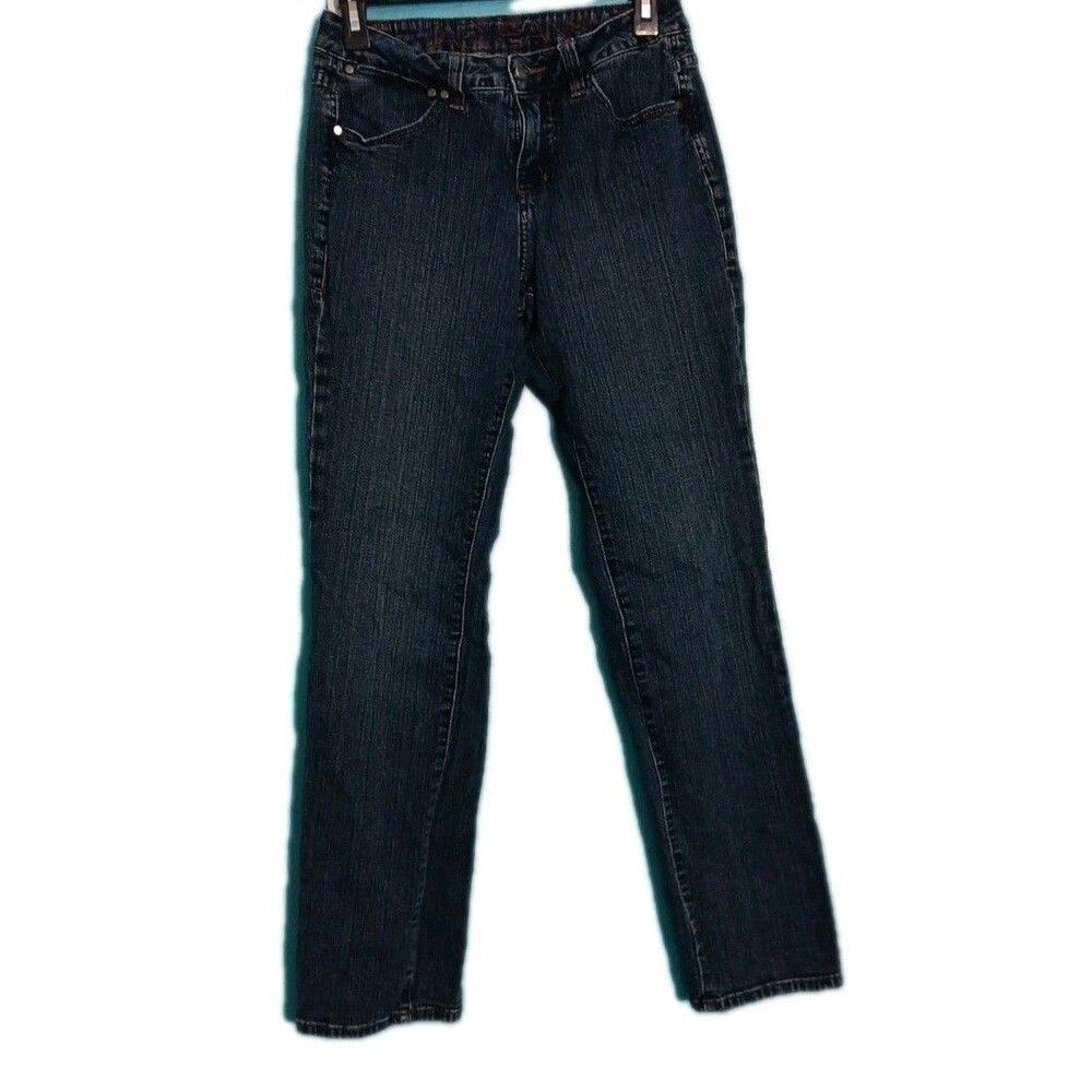 Jag Jeans Womens Mid Rise Straight Leg Size 6 Blue Comfortable Slightly Stretchy